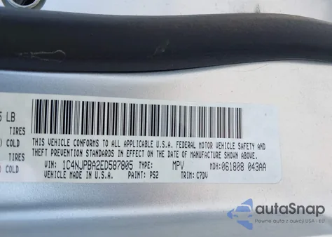 2014 Jeep Patriot Sport из США, поврежденный, VIN 1C4NJPBA2ED587805